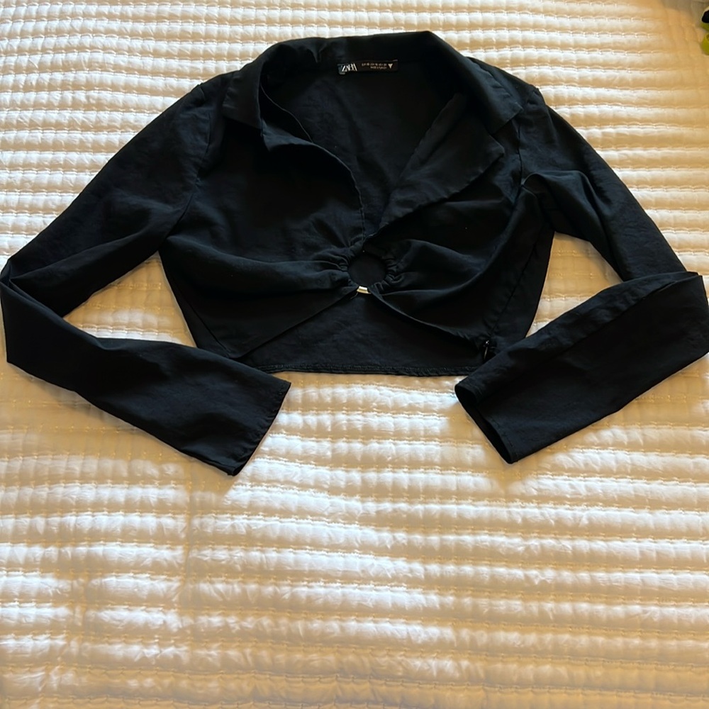 Zara black going out top. Size XS. Fits amazing.